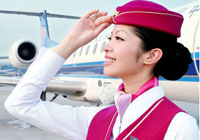 实拍南航空姐面试现场
